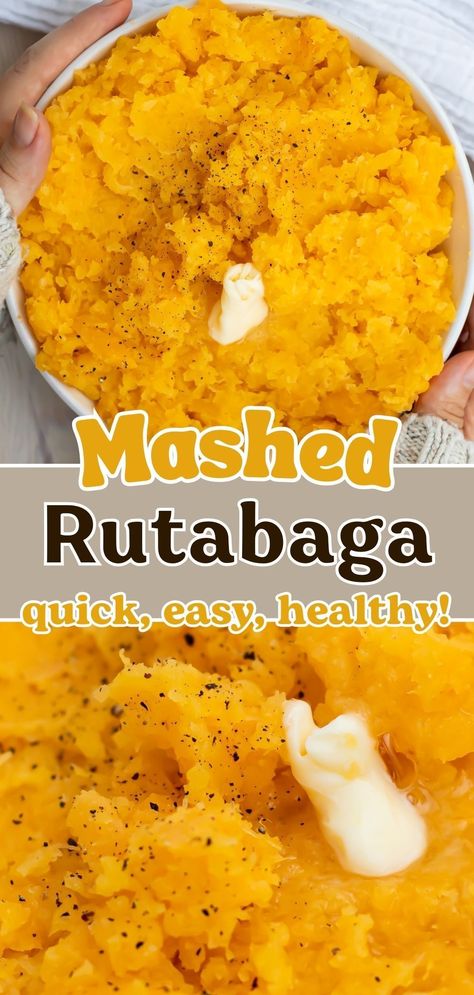 Step up your side dish game with this healthy mashed rutabaga recipe. Learn how to make mashed rutabaga that's keto-friendly and vegan, with no compromise on taste. This recipe are packed with flavor and are a great alternative to traditional mashed potatoes, fitting beautifully into a low-carb or dairy-free lifestyle. Perfect for meal prep or a special family dinner, this mash are sure to be a hit. Rutabaga And Carrot Recipes, Rudabega Recipes, Mashed Turnip Recipes, Mashed Rutabaga Recipes, Mashed Turnips, Bbq Christmas, Mashed Rutabaga, Rutabaga Recipes, Bland Meals