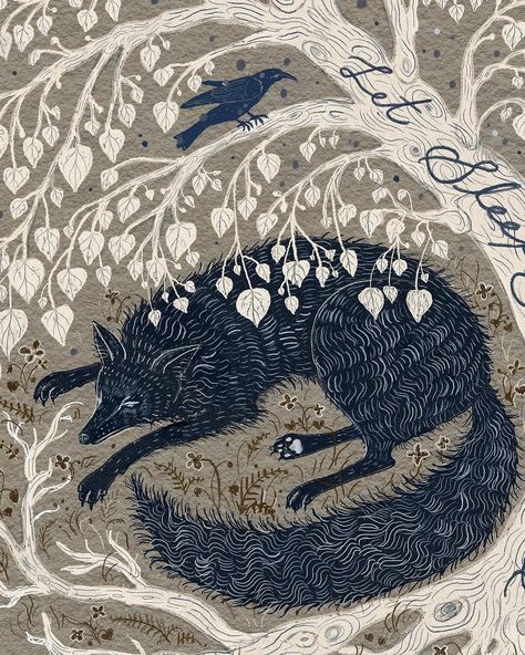 Two new prints are in my shop today for the full Wolf Moon. 🐺🌕 . . . . . #art #illustration #wolfart #dogart #wolf #fullwolfmoon #wolfmoon… | Instagram The Legend Of Sleepy Hollow, Contemporary Folk Art, Wolf Illustration, Art Mignon, Woodland Art, Wolf Moon, Wolf Art, Sleeping Dogs, Original Illustration