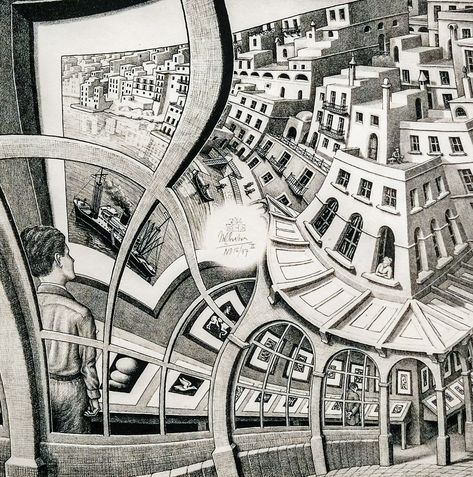 https://flic.kr/p/KtyeH9 | M.C. Escher, Print Gallery, 1956 5/12/18 #mfaboston Escher Art, M C Escher, Mc Escher, Thomas Kinkade, Dutch Artists, Caravaggio, Ex Libris, Op Art, Graphic Artist