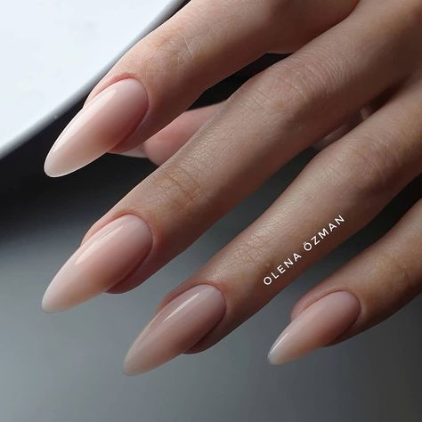 Chunky Fingers Nails, Bone Colored Nails, Nails Acrylic Neutral Classy, Natural False Nails, Clear Almond Acrylic Nails, Cream Colored Nails Acrylic, Minimalist White Nails Art Designs, Classy Business Nails, Skin Colored Nails