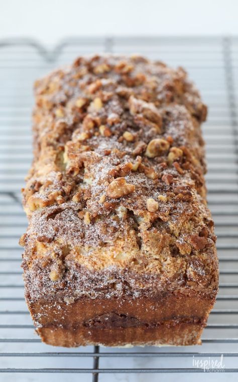 Delicious and Easy Cinnamon Nut Quick Bread #quickbread #bread #dessert #cinnamon #breakfast #brunch #recipe Breakfast Hotel, Nut Bread Recipe, Strawberry Bread, Cinnamon Nuts, Nut Bread, Easy Cinnamon, Cinnamon Bread, Quick Bread Recipes, Bread Recipes Sweet