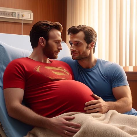 Chris Evans Gay, Pregnant Man, Male Art Men, Bright Morning, Marvel Couples, Christopher Evans, Love You Best Friend, Gay Romance, Smiles And Laughs