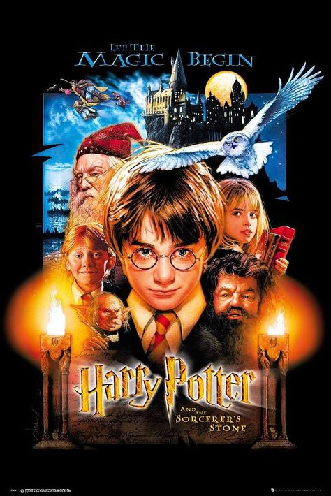 Harry Potter And The Sorcerer's Stone - Movie Poster / Print (US Regular Style) (Size: 24" x 36") (By POSTER STOP ONLINE) : Amazon.ca: Home The Sorcerer's Stone, Movie Poster, Harry Potter, Quilting, Stone, Fabric