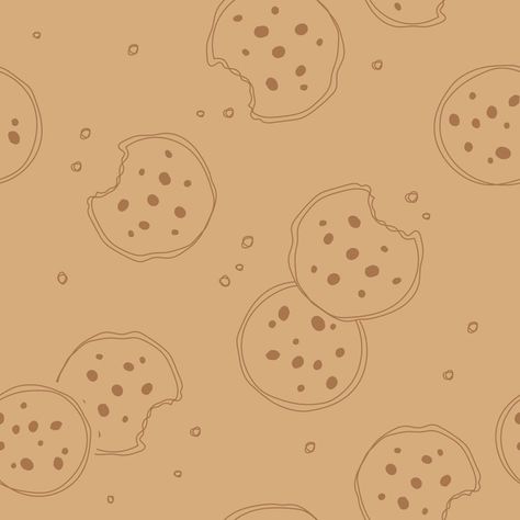 Vector hand drawn cookie pattern simple ... | Premium Vector #Freepik #vector #cookies-pattern #pastry-pattern #dessert-pattern #pastry-background Cookie Vector, Cookies Branding, Pattern Simple, Milk N Cookies, Cute Cookies, Vector Drawing, Vector Hand, Food Illustrations, Vector Background