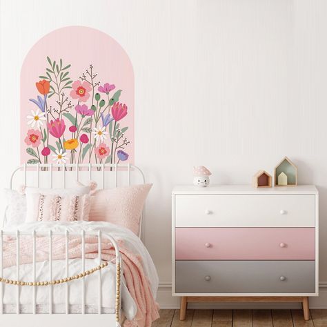 Rainbow Polka Dot Wall, Arch Wall Decal, Flower Wall Decal, Map Wall Decal, Wall Decals Nursery, Polka Dot Wall Decals, Sweet Nursery, Girls Wall Decor, Floral Wall Decals