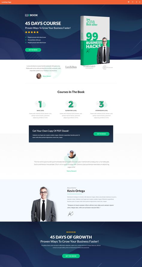 Sales Funnel Landing Page, Ebook Landing Page Design, Book Landing Page, Ebook Website, Ebook Landing Page, Sales Landing Page, Professional Landing Page, Sales Funnel Design, Bio Pool