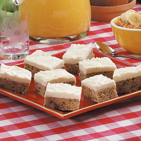 Banana Nut Bars Frosted Banana Bars, Bars With Cream Cheese Frosting, Bars With Cream Cheese, Banana Buttermilk, Nut Bars, Banana Bars, Nut Bar, Cream Cheese Frosting Recipe, Banana Nut