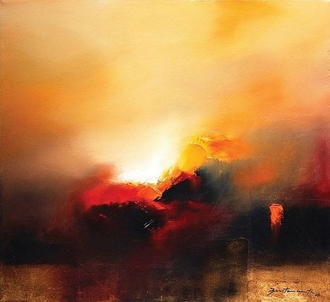 sunrise Abstract Sunrise, Soft Pastels Drawing, Cold Wax Painting, Sunrise Painting, Abstract Landscapes, Abstract Landscape Painting, Cool Paintings, Easy Paintings, Abstract Landscape