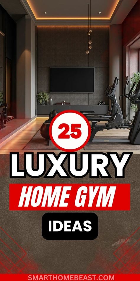 An image showcasing a variety of luxury home gym designs, featuring high-end equipment, elegant decor, spacious layouts, and soothing color palettes to inspire fitness enthusiasts. Home Gym Towel Station, At Home Gym Ideas Design, Home Gym With Glass Walls, Gym Feature Wall Design, Feminine Home Gym Ideas, Rogue Fitness Home Gym, Home Gym Lounge Room, In Home Gym Luxury, Home Gym Signs