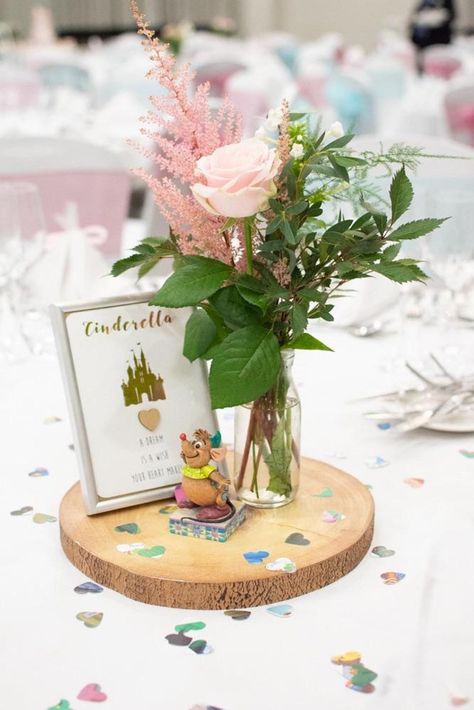 Disney Wedding Table Centerpieces, Disney Wedding Centerpieces Diy, Disney Table Numbers, Disney Quince, Disney Wedding Decorations, Disney Themed Bridal Shower, Disney Fairytale Wedding, Cinderella Baby Shower, Disney Centerpieces