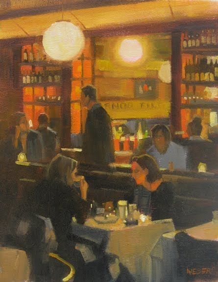 Kathy Weber, Coffee And Dessert, Amy Stewart, Cafe Society, A Level Art, Daily Paintworks, Coffee Art, Vintage Poster, Original Fine Art