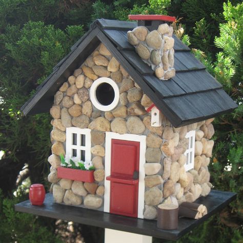 Found it at Wayfair - Cottage Charmer Series Windy Ridge 11 in x 9.5 in x 9.5 in Birdhouse Birdhouse Ideas, Beautiful Birdhouses, Bird Houses Ideas Diy, Garden Birdhouses, Bird Houses Painted, Decorative Bird Houses, Diy Bird Feeder, Diy Birds, Bird Houses Diy