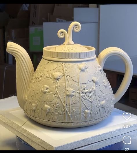 Ceramic Teapot Design, Teapot Ceramic Ideas, Ceramic Teapots Ideas, Teapot Spout Template, Coil Tea Pot, Slab Teapot Template, Pottery Lids, Clay Templates, Hand Built Ceramic Teapots