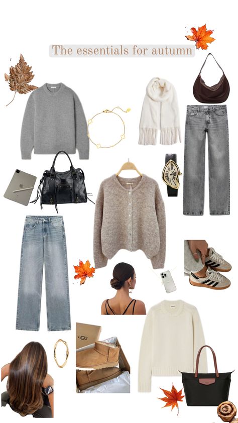 the essentials for automn Autumn Must Haves, Basic Clothes Essentials, Fall Clothing Essentials, Fall Essentials, Clothing Essentials, Basic Outfits, Boho Fashion, Must Haves, Fall Outfits