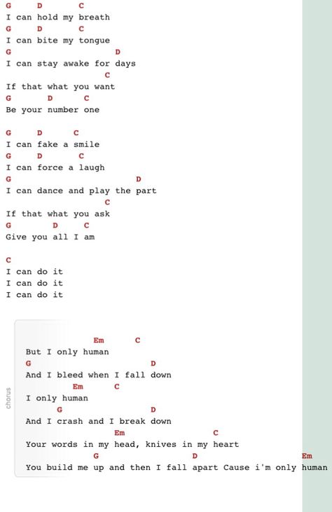 human Christina Perri guitar chords Chords Ukulele, Learn To Play Piano, Song Chords, Ukulele Chords Songs, Uke Songs, Music Tabs, Ukulele Music, Guitar Chords For Songs, Ukulele Tabs