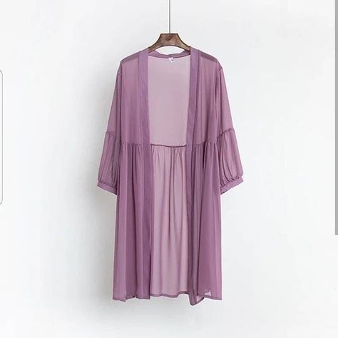 Outer Chiffon, Chiffon Kimono, Stylish Short Dresses, Cardigan Long Sleeve, Summer Cardigan, Muslim Fashion Dress, Trendy Fashion Tops, Beautiful Dress Designs, Illustration Fashion Design