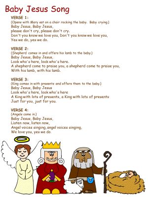 Baby Jesus Song Christmas Preschool Program Ideas, Nativity Songs For Preschool, Preschool Christmas Play, Preschool Christmas Songs Jesus, Christian Christmas Songs For Preschool, Christian Christmas Songs For Kids, Preschool Christmas Program Ideas, Christmas Songs For Kids To Perform, Christmas Songs For Preschoolers