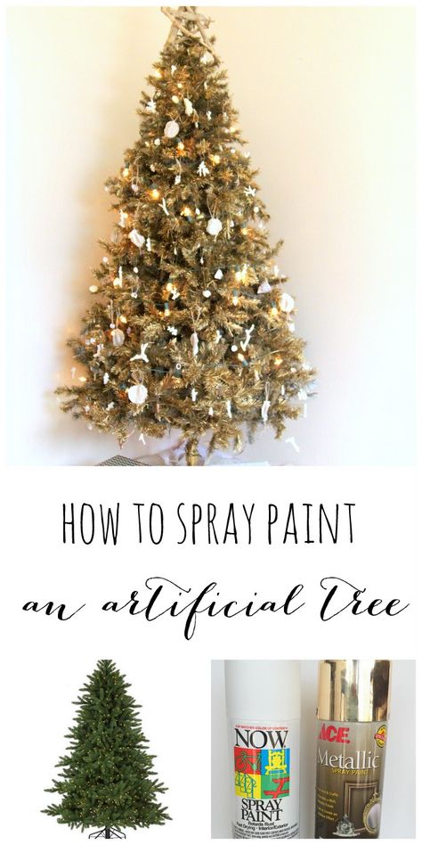 This is the perfect way to give an old fake tree a new look (how to spray paint an artificial christmas tree)! Christmas Tree Spray, Fake Christmas Tree, How To Spray Paint, Fake Christmas Trees, Painting Trees, Cut Clothes, Christmas Tree Painting, Black Christmas Trees, Holiday Christmas Tree