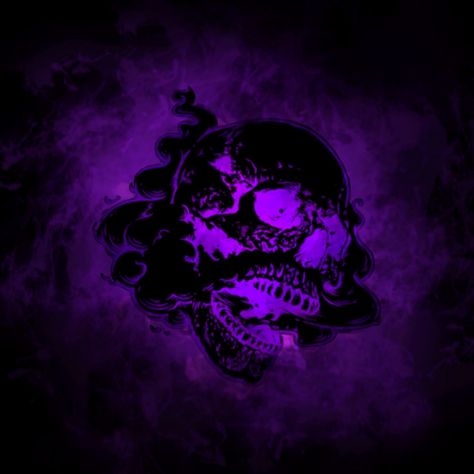 Purple Skull Aesthetic, Purple Pfps, Funny Kanye, Purple Goth, Dragon Ball Z Iphone Wallpaper, Purple Skull, Dark Purple Wallpaper, Nightmares Art, Y2k Profile Picture