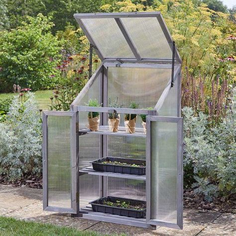 Smart Garden Wooden Gro Zone Growhouse | Oasis Gardening Ltd Grow Station, Garden Bbq, Smart Garden, Mini Greenhouse, Opening Doors, Cold Frame, Tool Sheds, Buy Plants, Propagating Plants