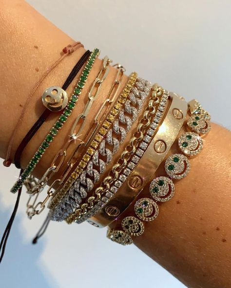 Lisa Gozlan Jewelry, Lisa Gozlan Stack, Lisa Gozlan Bracelet Stack, Liza Gozlan Bracelets, Lisa Gozlan Bracelets, Bracket Stacks, Lisa Gozlan, Arm Stack, Beaded Bracelet Stack