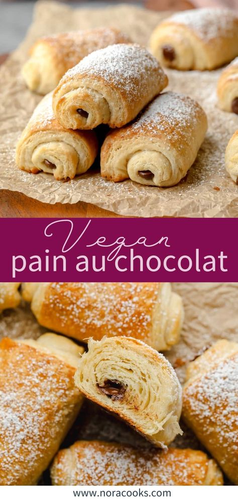 Vegan Pan Dulce, Vegan Chocolate Recipe, Vegan Pastry Dough, Vegan Croissant Recipe, Nora Cooks, Patisserie Vegan, Vegan Breads, Vegan Chocolate Recipes, Vegan Bread Recipe