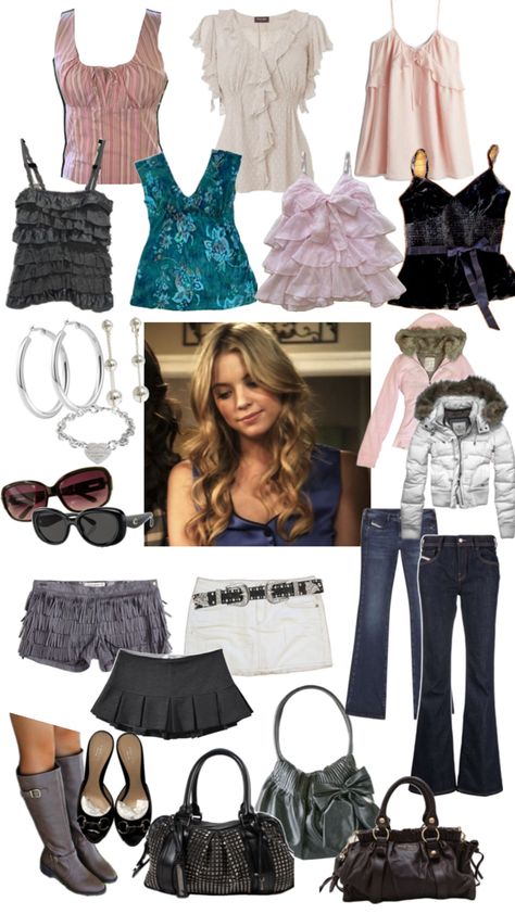 hanna marin pretty little liars y2k 2010 aesthetic designer fall and winter wardrobe Hanna Marin Style, Hanna Marin Pll, Alison Pretty Little Liars, 2010 Aesthetic, Aesthetic Designer, Pretty Little Liars Outfits, Pretty Little Liars Fashion, Hanna Marin, Pink Mermaid