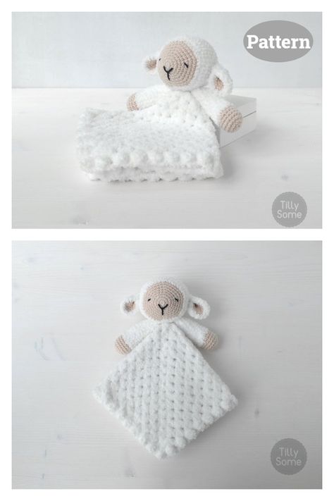 6 Little Lamb Baby Lovey Free Crochet Pattern and Paid - Page 2 of 2 Lamb Lovey Crochet Free Pattern, Security Blanket Crochet Pattern Free, Crochet Lovey Free Pattern Easy, Crochet Snugglers, Crochet Lamb Pattern, Security Blanket Crochet Pattern, Crochet Pets, Crochet Lovey Free Pattern, Lovey Crochet Pattern