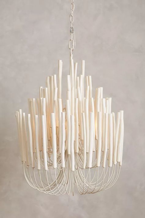 Tiered Tapers Chandelier | Anthropologie White Chandelier, Decor Minimalist, Unique Lighting, Macrame Wall, Decoration Design, Decor Lighting, Design Model, Macrame Wall Hanging, Light Art