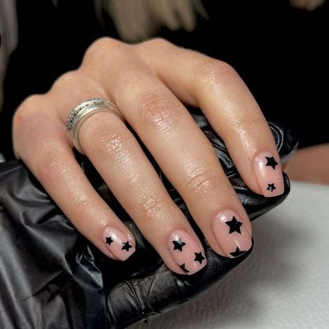 Black French Tip Nail, Black French Tip Nails, Uñas Ideas, Black French Tip, Nails Styles, 2023 Nails, Band Nails, Punk Nails, Grunge Nails