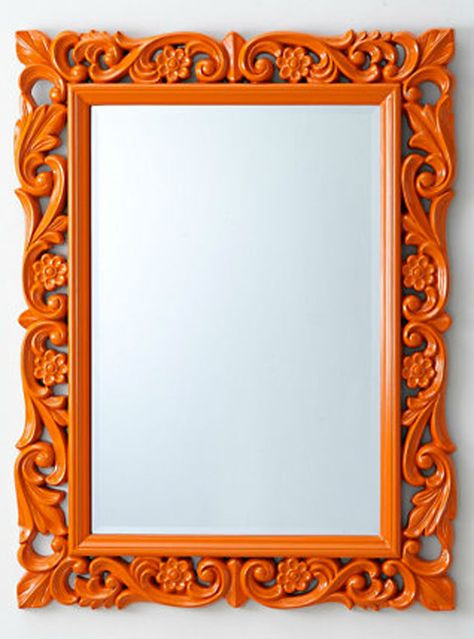 Eclectic Mirrors, Orange Mirror, The Fairest Of Them All, Old Mirror, Fairest Of Them All, Oval Wall Mirror, Framed Mirror, Mirror Mirror On The Wall, Mirror Frame