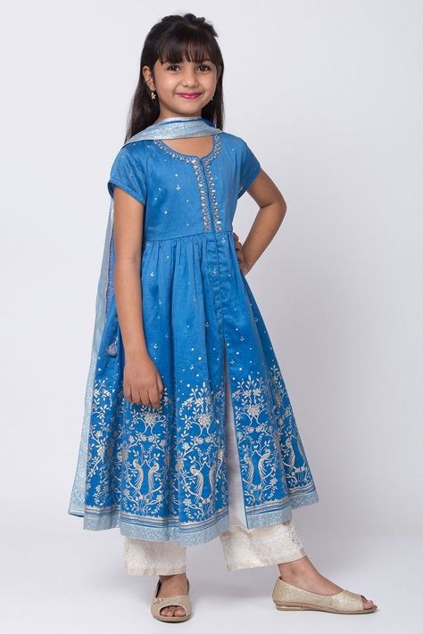 Angrakha Kurti, Gharara Designs, Kids Party Wear Dresses, Eid Dress, Kids Garments, Frock Patterns, Baby Dress Design