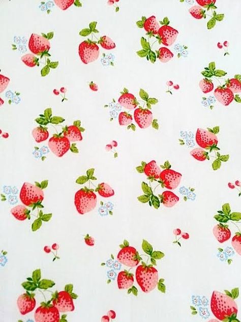 Strawberry Fabric, Sweet Home Design, Strawberry Pattern, Toy Making, Polycotton Fabric, Wallpaper Laptop, Kids Fabric, Strawberry Print, Fruit Print