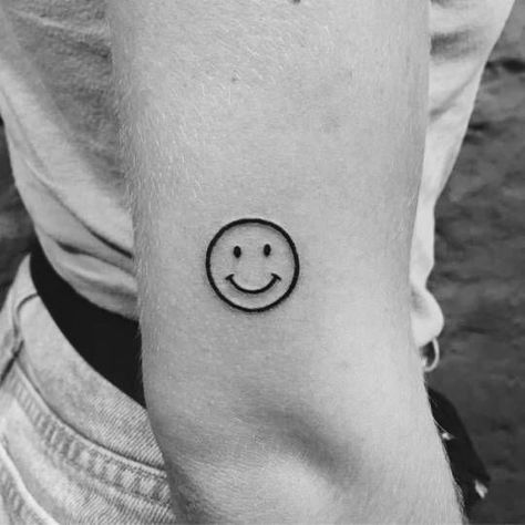 April Tattoos, Smile Face Tattoo, Smiley Tattoo, Emoji Tattoo, Smiley Face Tattoo, Smile Tattoo, Tattoos Sleeve, Tattoo Wrist, Bug Tattoo