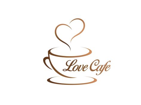 Creative cafe logo love cafe coffee shop... | Premium Vector #Freepik #vector #coffee-shop #cafe-shop Coffee Shop Logo Design Creative, Coffee Logo Design Art, Coffee Logo Design Ideas, Cafe Logos, Coffee Shop Logo Design, Tea Logo, Love Cafe, Coffee Icon, Coffee Shop Logo