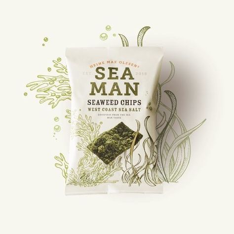 Healthy Food Packaging Design, Healthy Food Packaging, Seaweed Chips, Vegan Chips, Chip Packaging, Packaging Snack, Seaweed Snacks, Chocolate Packaging, Education Design