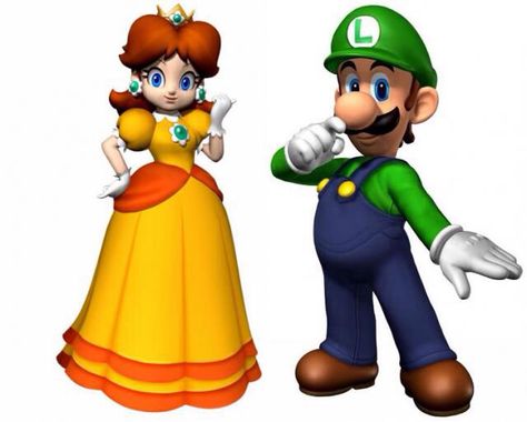 Luigi Super Mario Bros Wallpaper, Wallpaper Yoshi, Mario Bros Wallpaper, Peach And Daisy, Couples Wallpaper, Daisy Costume, Luigi Costume, Luigi And Daisy, Super Mario Princess