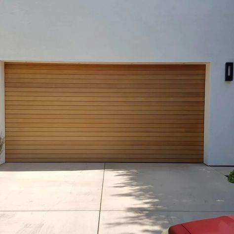 Modern Garage Doors - Photos & Ideas | Houzz Horizontal Garage Door, Modern Cedar Garage Door, Scandinavian Garage Door, Garage Door Wood Look, Door To Garage Interior, Mid Century Modern Garage Door, Modern Wood Garage Door, Modern Garage Doors Ideas, Mid Century Garage Door