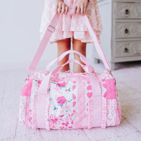 From patchworks and florals to pretty pink check, we’ve got the perfect duffle bag for all your girls! ⁠On sale now for a limited time!⁠ ⁠ sweethoneyclothing.com/collections/kids-duffle-bags Flower Patch, Man Swimming, Airlines, Pretty In Pink, Womens Swim, Zipper Pocket, Carry On, Duffle Bag, Shoulder Strap