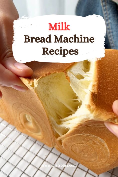 15+ Top Bread Machine Recipes With Milk to Try Now! – ChefsBliss Milk Bread Recipe Bread Machine, Bread Machine Yeast Recipes, Rolls Bread Machine, Bread Machine Milk Bread, How To Make Bread In Bread Machine, Bread Machine Japanese Milk Bread, Sour Cream Bread Machine Recipe, Bread Machine Beignets, Condensed Milk Bread Machine Recipe