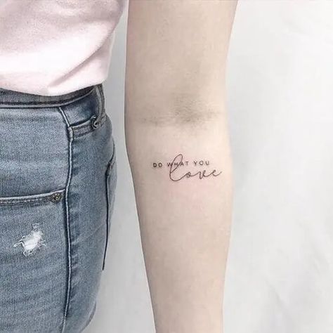 You Are What You Love Tattoo, So What Tattoo, Tiny Tattoos For Women, Writing Tattoos, Love Tattoo, Wrist Tattoos For Women, Classy Tattoos, Discreet Tattoos, Tattoo Feminina