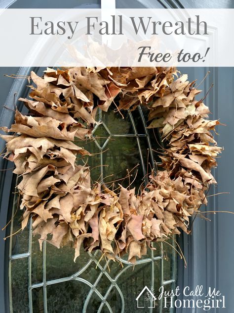 Fall Leaf Wreath Diy, Elegant Fall Wreaths, Diy Leaf, Easy Fall Wreaths, Fall Leaf Wreaths, Diy Fall Wreath, Fall Decorating Ideas, Elegant Fall, Fall Projects