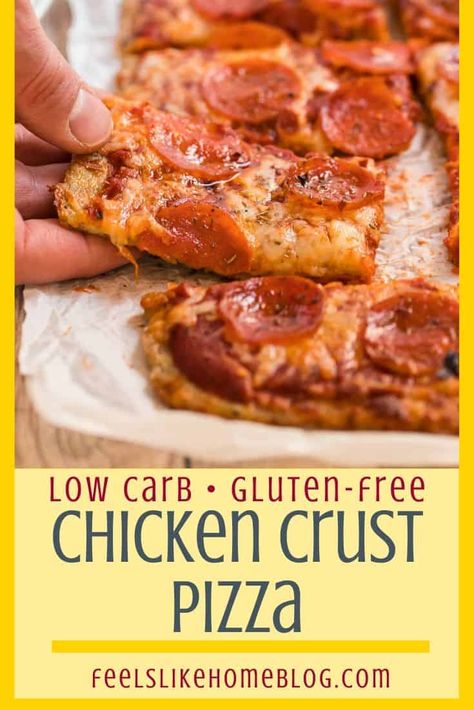 Gluten Free Pizza Recipes, Vsg Recipes, Chicken Crust, Low Carb Pizza Recipes, Keto Paleo Diet, Chicken Crust Pizza, Wls Recipes, Desayuno Keto, Bariatric Friendly Recipes