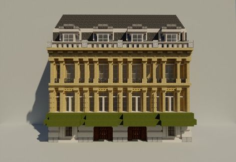 Minecraft Parisian House, Minecraft Parisian Building, Minecraft Haunted Mansion, Minecraft Brick, Minecraft M, Minecraft Skyscraper, Minecraft City Buildings, Parisian House, Parisian Architecture