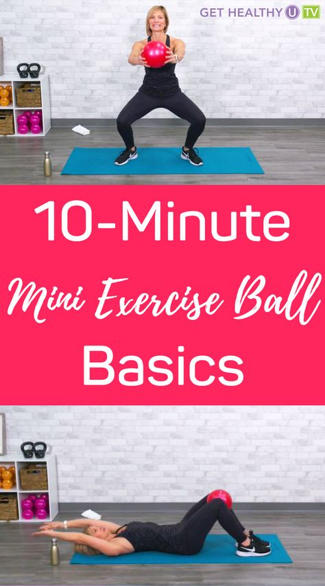 Exercise With Small Ball, Small Ball Workout Exercise, Small Yoga Ball Exercises, Barre Exercises With Ball, Barre Ball Exercises, Pilates Mini Ball Workout, Bender Ball Workouts, Small Ball Workout, Small Ball Exercises