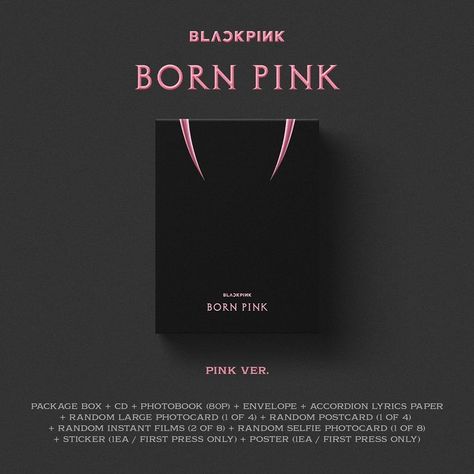 Blackpink - Born Pink - 2nd Album Offline Release- Pink Version - August 11, 2022. Pink Cd, Cd Packaging, Blackpink Born Pink, Black Pink Background, Instant Film, Pink Box, Born Pink, Hard To Love, Album Releases