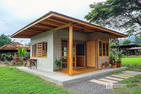 Thai House Design, Small House Design Philippines, Small House Blueprints, Philippine Houses, Bamboo House Design, Thai House, Affordable House Plans, Modern Small House Design, Small House Design Exterior