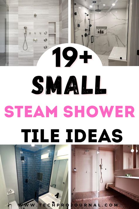 I'm loving how these small steam shower ideas turn even the tiniest bathrooms into spa-like retreats. If you’re looking to add a touch of luxury to your bathroom without taking up much space, you’ll love these designs. From compact layouts to clever use of glass and tile, these small steam shower ideas will help you relax and rejuvenate in style. Tile For Bathrooms Ideas, Small Tiled Shower Ideas, Small Steam Shower Ideas, Steam Shower Tile, Standing Shower Bathroom Ideas, Steam Shower Ideas, Tile Ideas For Bathroom, Steam Showers Bathroom Master Bath, Small Bathroom With Bath