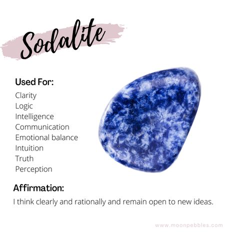 Sodalite Aesthetic, Sodalite Meaning, Crystal Identification, Crystals Aesthetic, Sodalite Jewelry, Sodalite Crystal, Hag Stones, Crystals Healing Properties, Spiritual Crystals