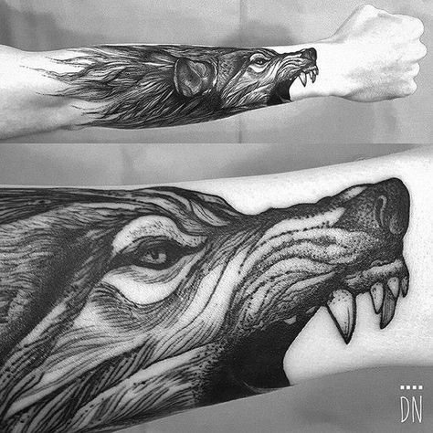 Fenrir Tattoo, Petit Tattoo, Kunst Tattoos, Forearm Tattoo Design, Cool Forearm Tattoos, Wolf Tattoo Design, Geniale Tattoos, Cool Tattoos For Guys, Tattoo Designs For Girls